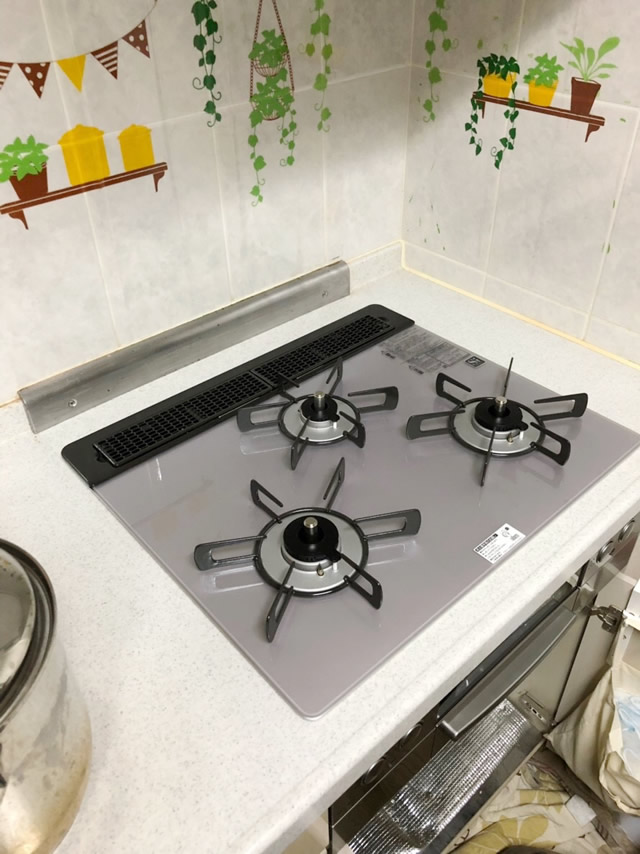 大府市 リンナイ ガスコンロ 取り替え工事 施工後